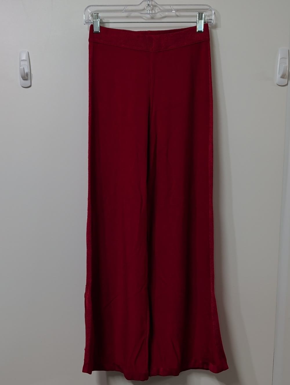 Intimately Free People Vibrant Red Wide-Leg Sweater Knit Lounge Pants
